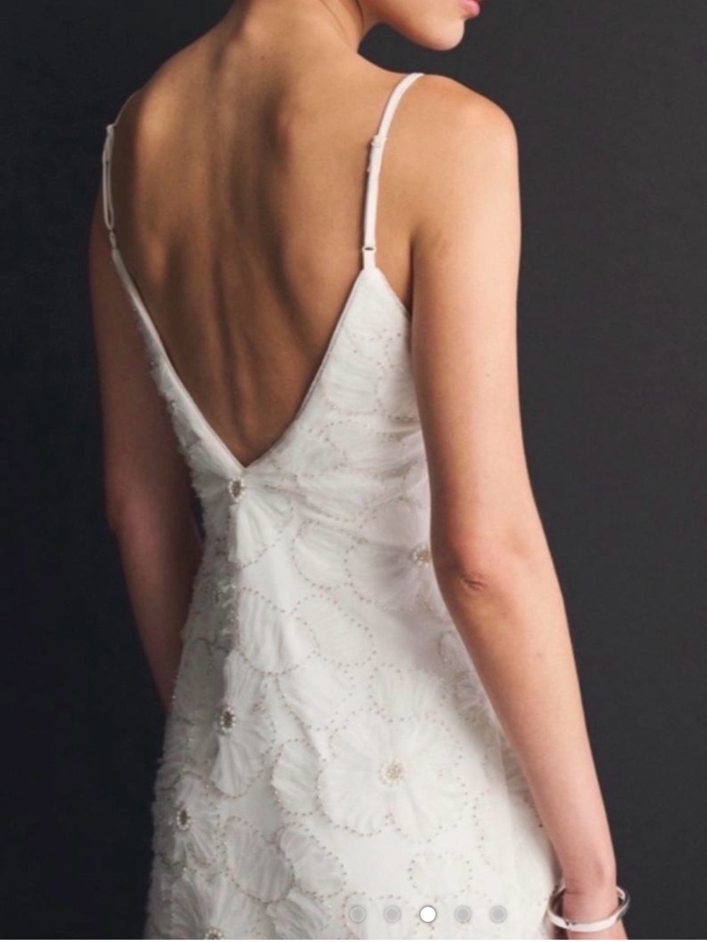 Abercrombie & Fitch White Floral Beaded Mini Dress - Picture 2 of 5